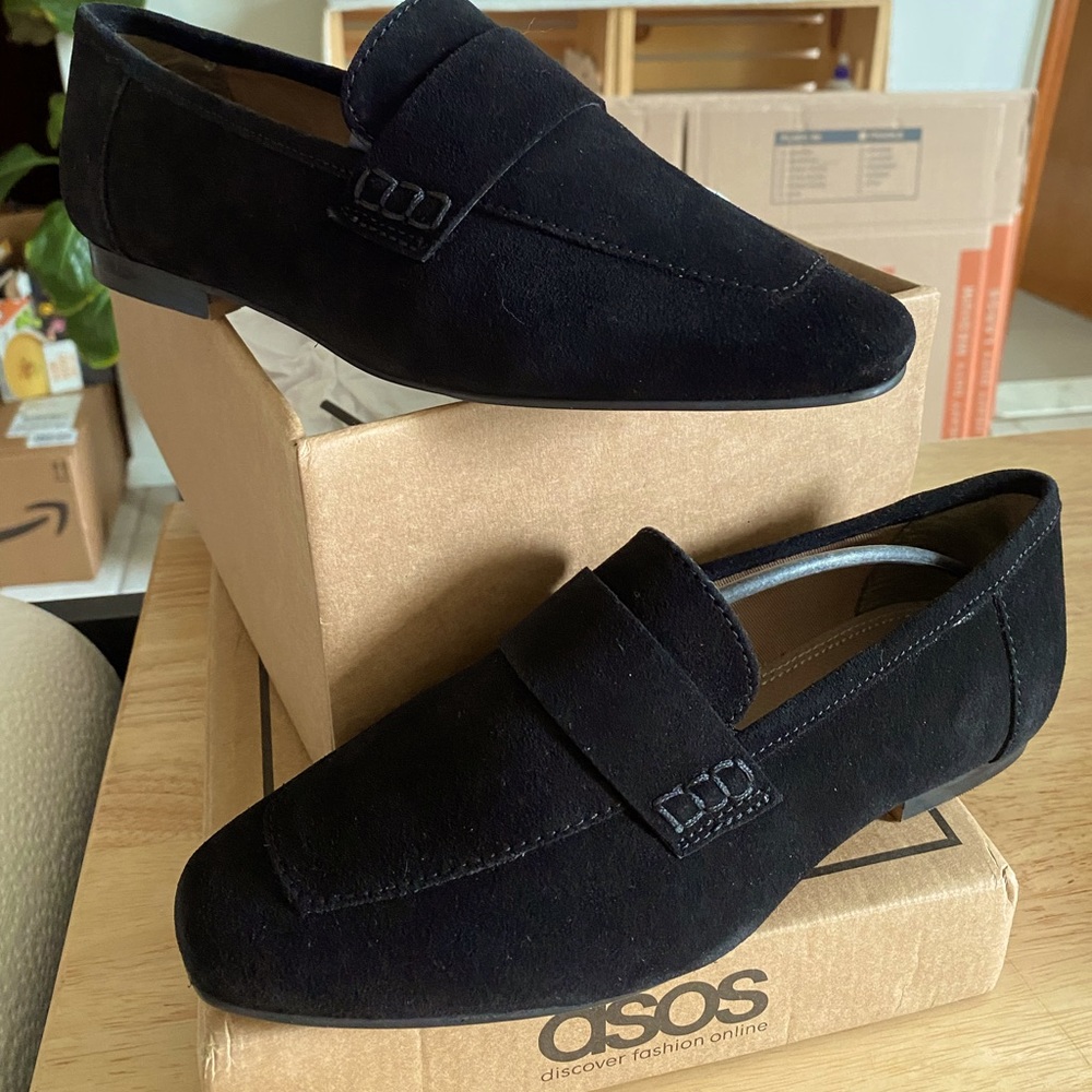 Brand new ASOS women’s Black Suede Loafers